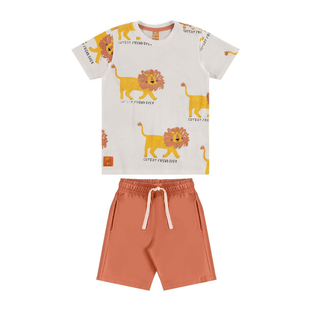 Up Baby | Conjunto  Camiseta de Punto y  Bermuda para Niño