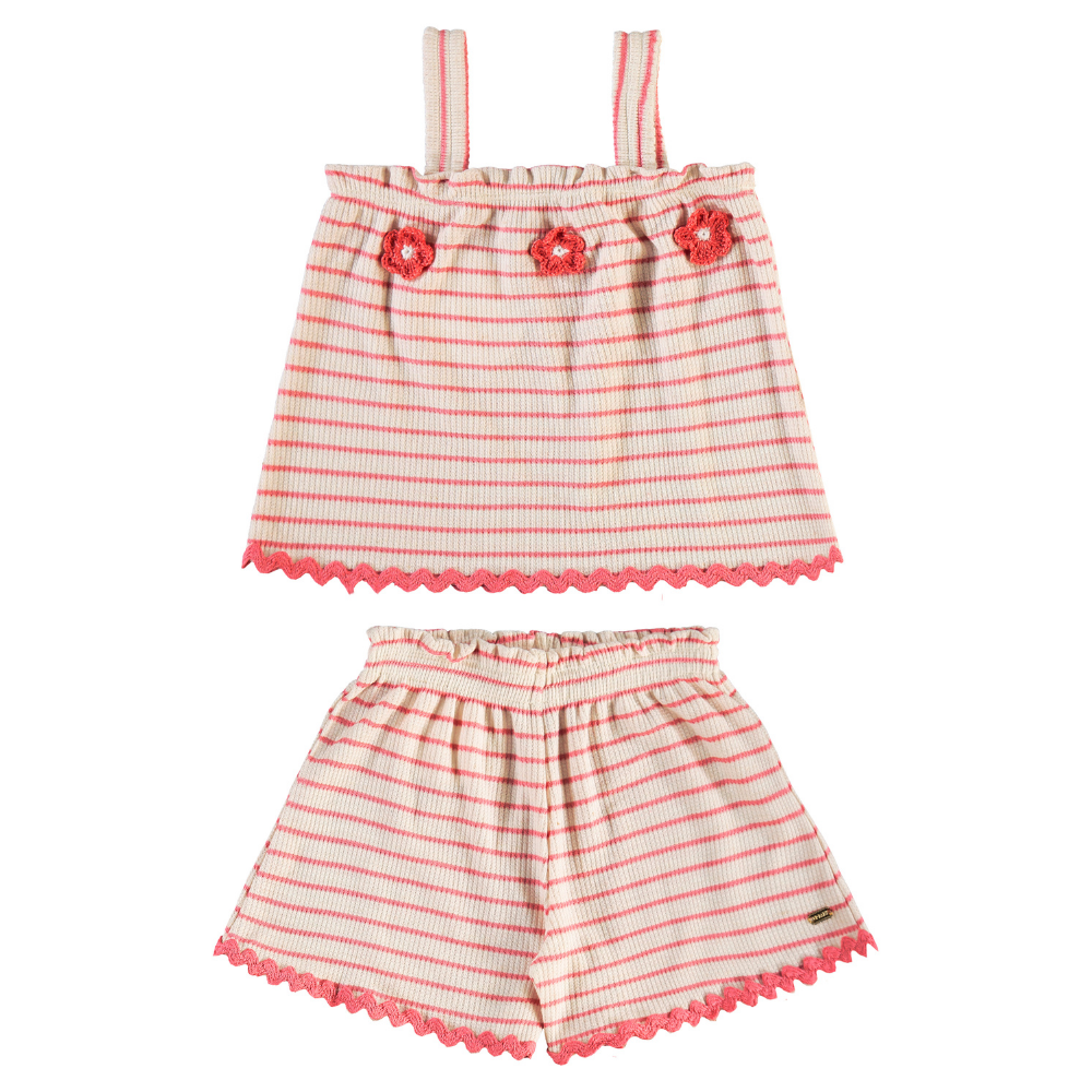 Up Baby | Conjunto de Blusa y Short Dobby para Niñas
