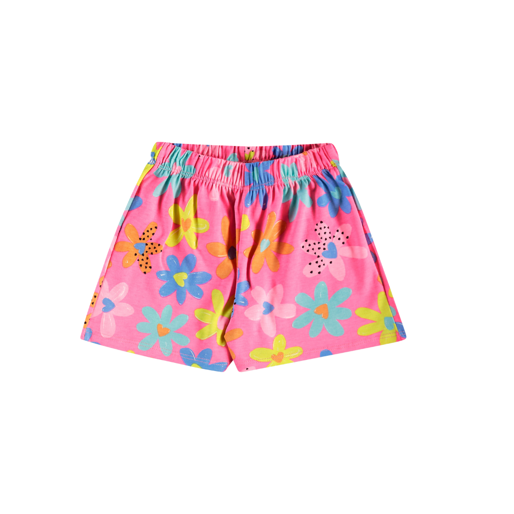 Up Baby | Conjunto de Blusa y Short de Flores para Niñas