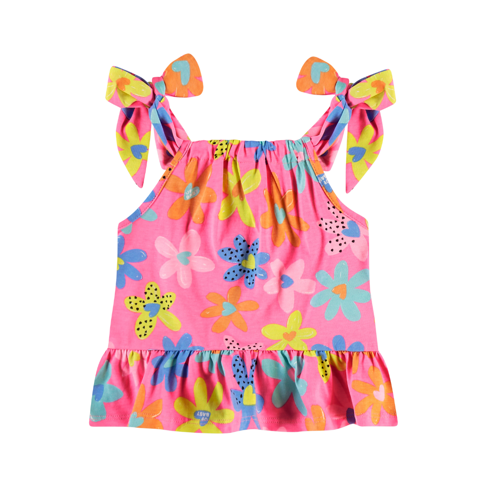 Up Baby | Conjunto de Blusa y Short de Flores para Niñas