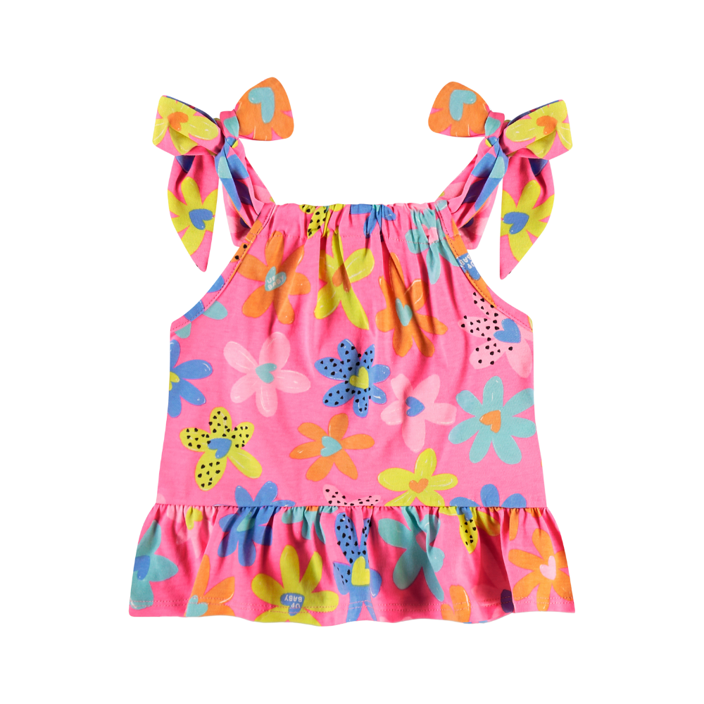 Up Baby | Conjunto de Blusa y Short de Flores para Niñas