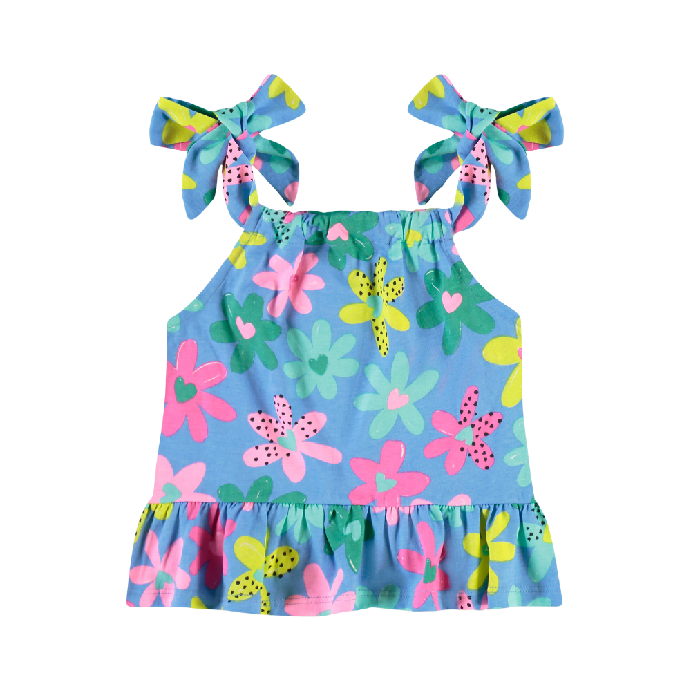 Up Baby | Conjunto de Blusa y Short de Flores para Niñas