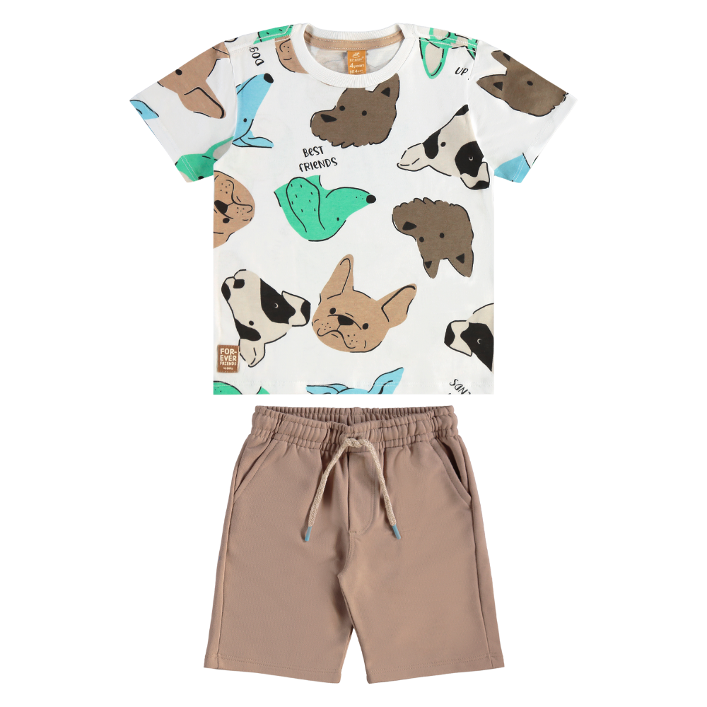 Up Baby | Conjunto Camiseta Manga corta y Short Bermuda para Niños