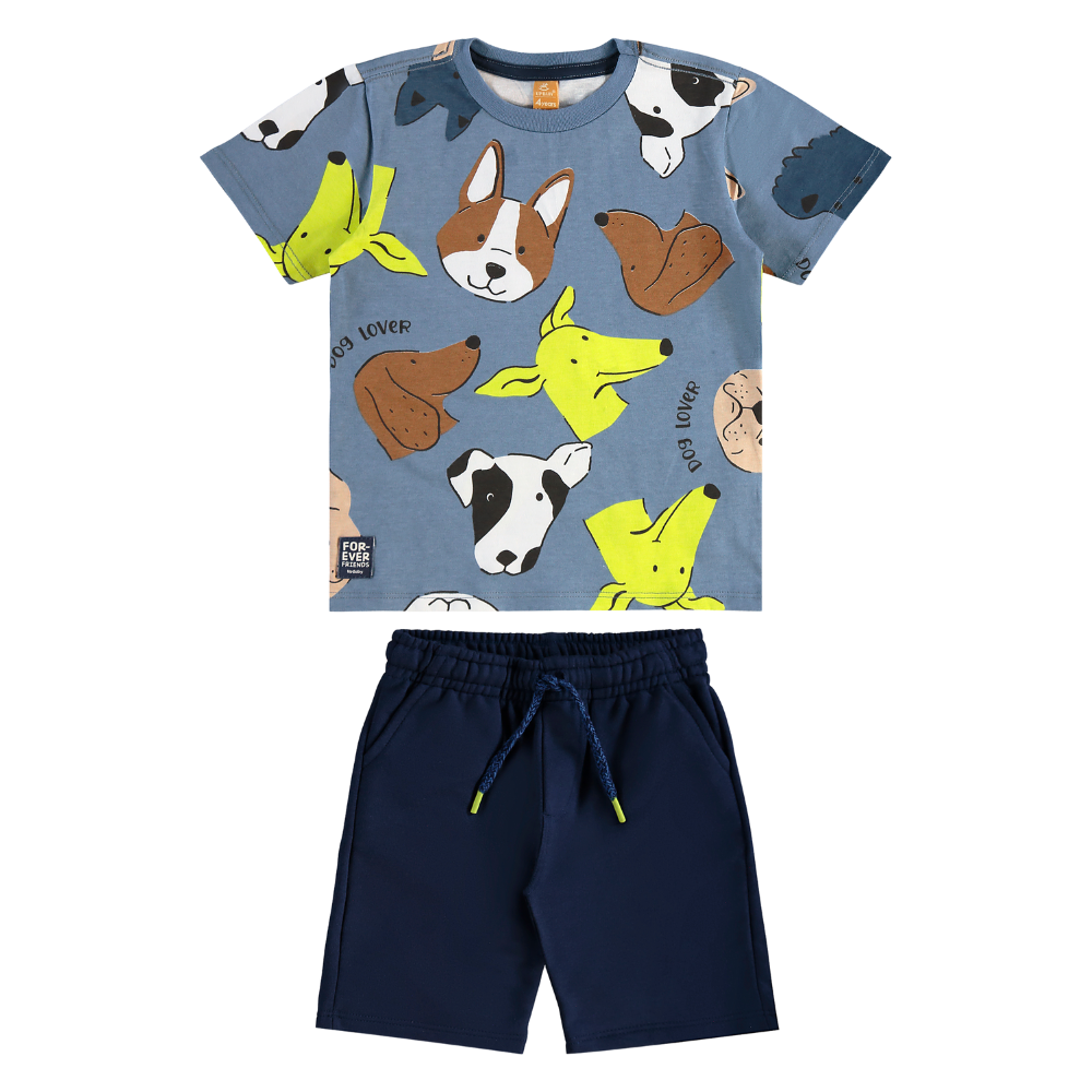 Up Baby | Conjunto Camiseta Manga corta y Short Bermuda para Niños