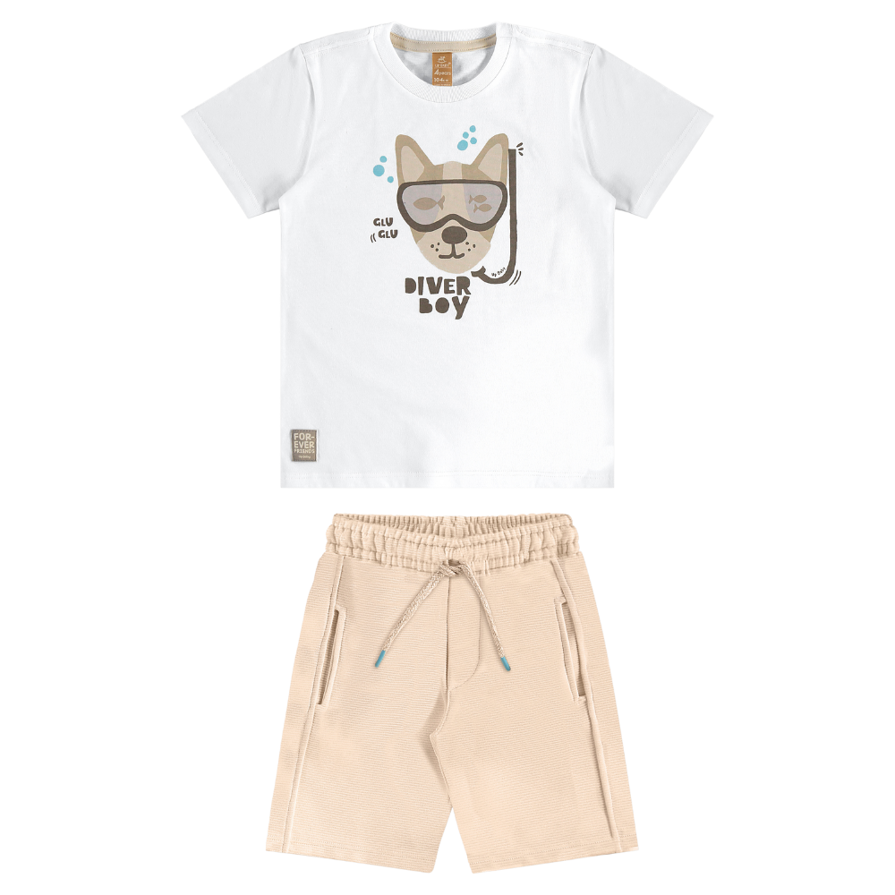 Up Baby | Conjunto Camiseta y Short Gosgrain para Niños