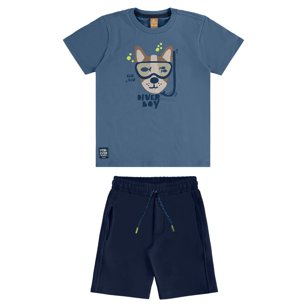 Up Baby | Conjunto Camiseta y Short Gosgrain para Niños