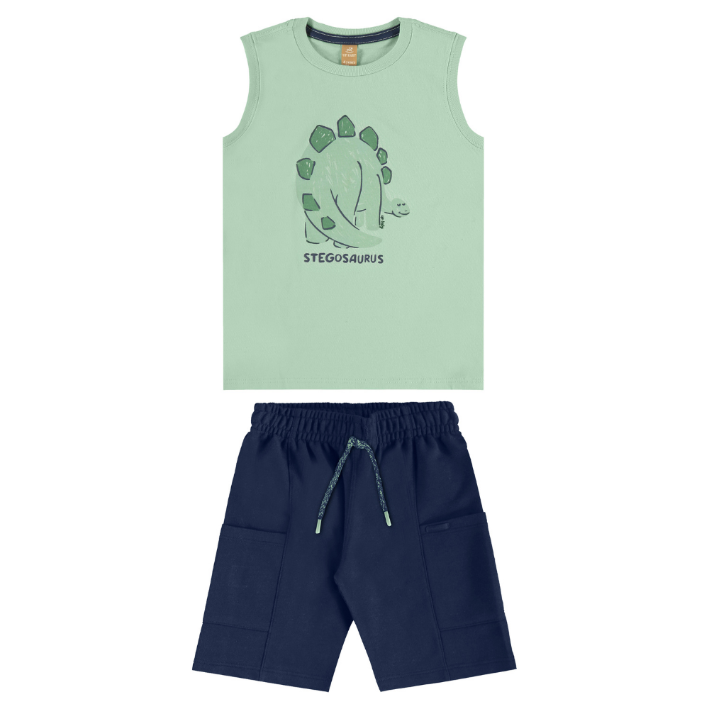 Up Baby | Conjunto de Camiseta sin Mangas y Short Bermuda para Niños