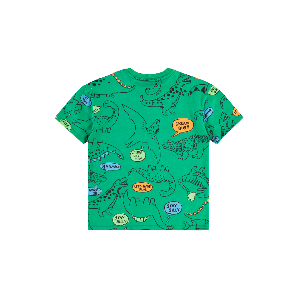 Up Baby | Conjunto de Camiseta y Bermuda de Dinosaurio para Niños