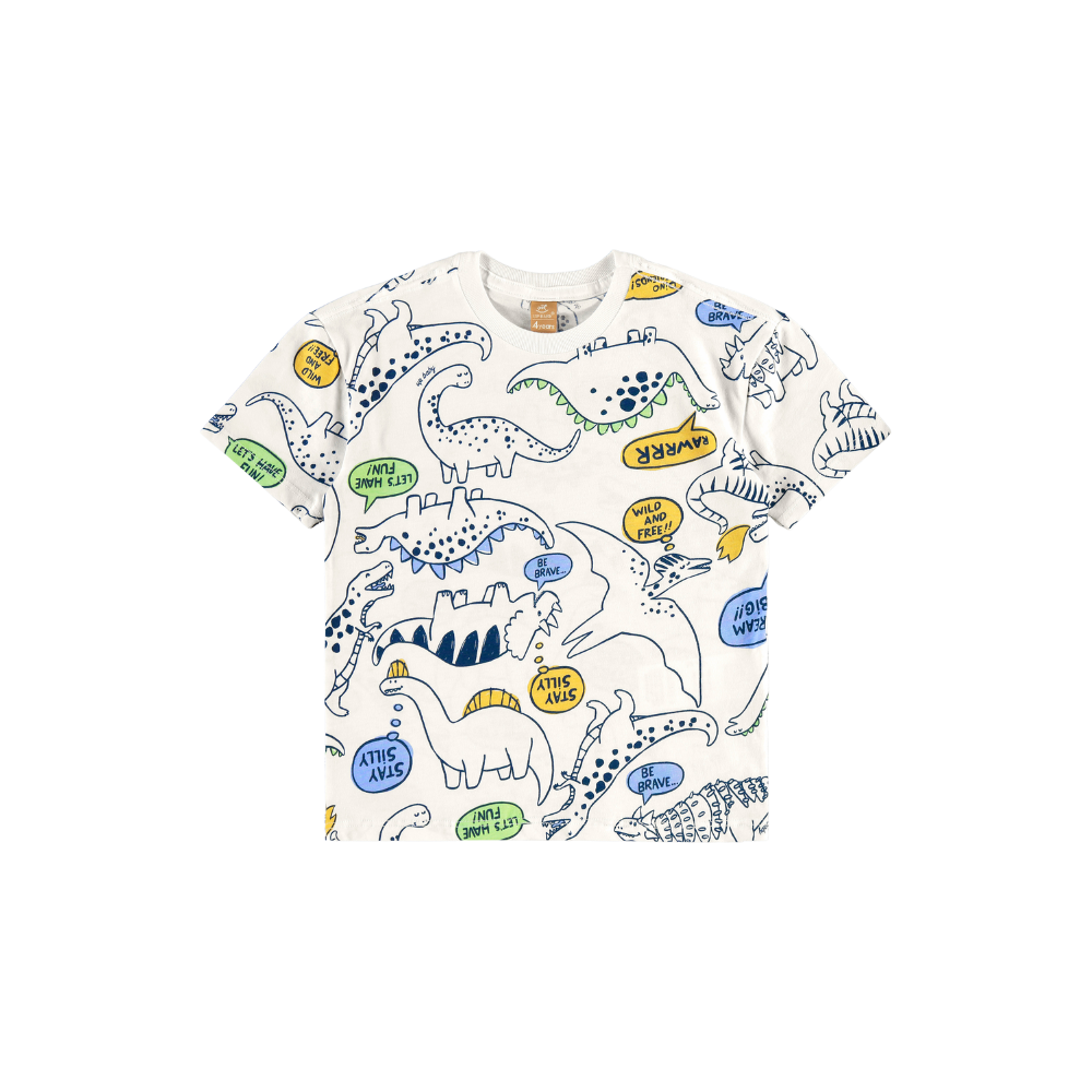 Up Baby | Conjunto de Camiseta y Bermuda de Dinosaurio para Niños