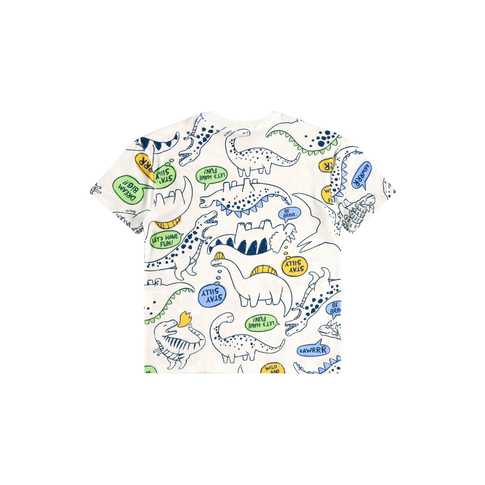 Up Baby | Conjunto de Camiseta y Bermuda de Dinosaurio para Niños
