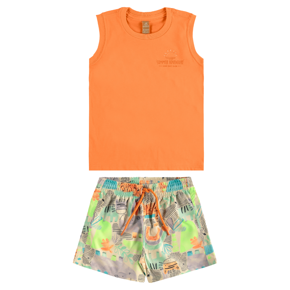 Up Baby | Conjunto de Camiseta y Short de Microfibra para Niños