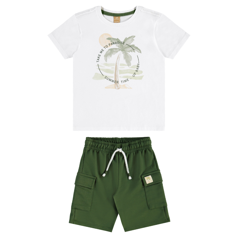Up Baby | Conjunto de Camiseta Manga Corta y Bermuda para Niños
