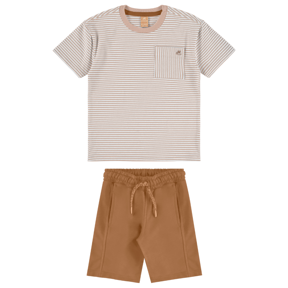 Up Baby | Conjunto de Camiseta Manga Corta y Short Bermuda para Niños