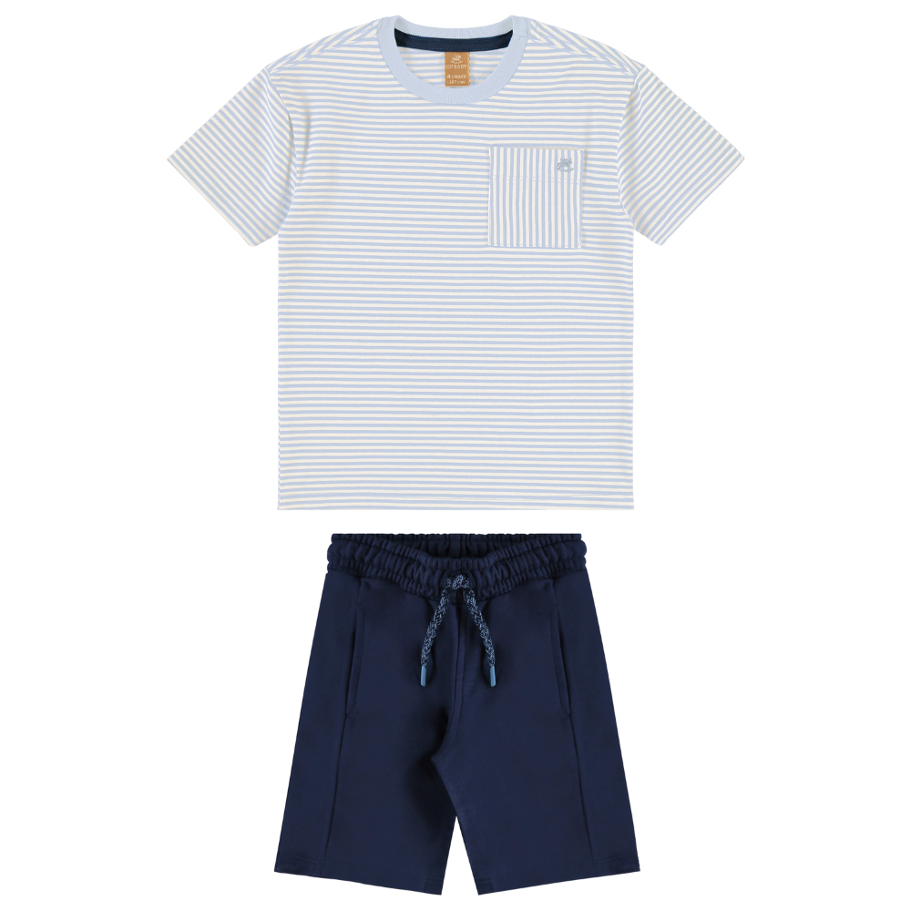 Up Baby | Conjunto de Camiseta Manga Corta y Short Bermuda para Niños
