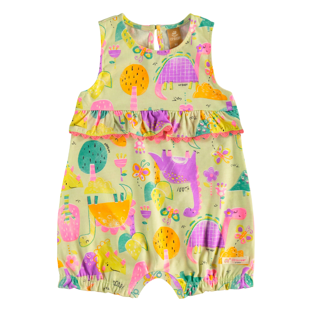 Up Baby | Enterizo con Estampado de Dinosaurio para Niña Bebé