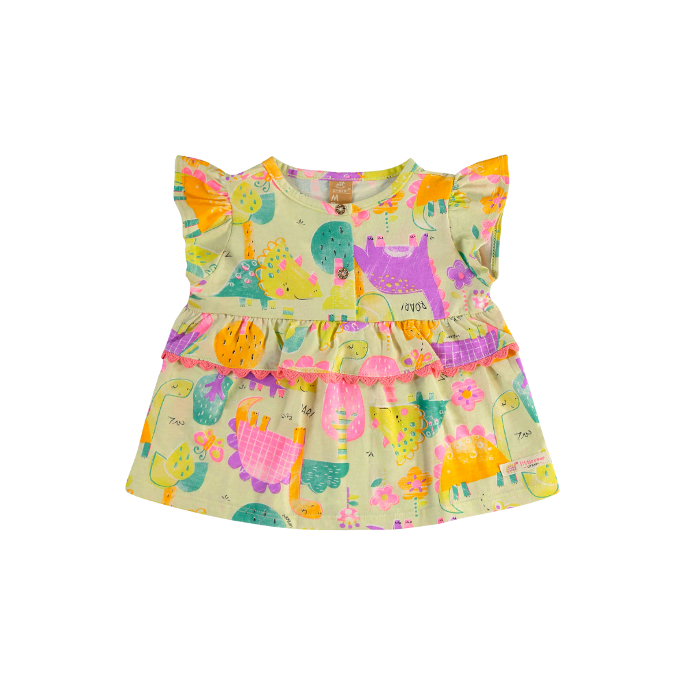 Up Baby | Conjunto de Camiseta Manga Morta y Short para Niña Bebe