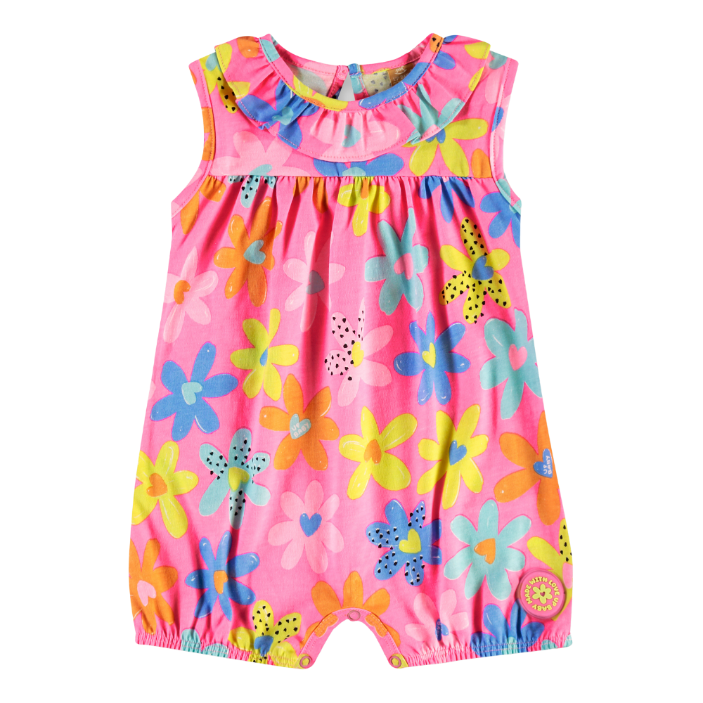 Up Baby | Enterizo con Estampado de Flores para Niña Bebé