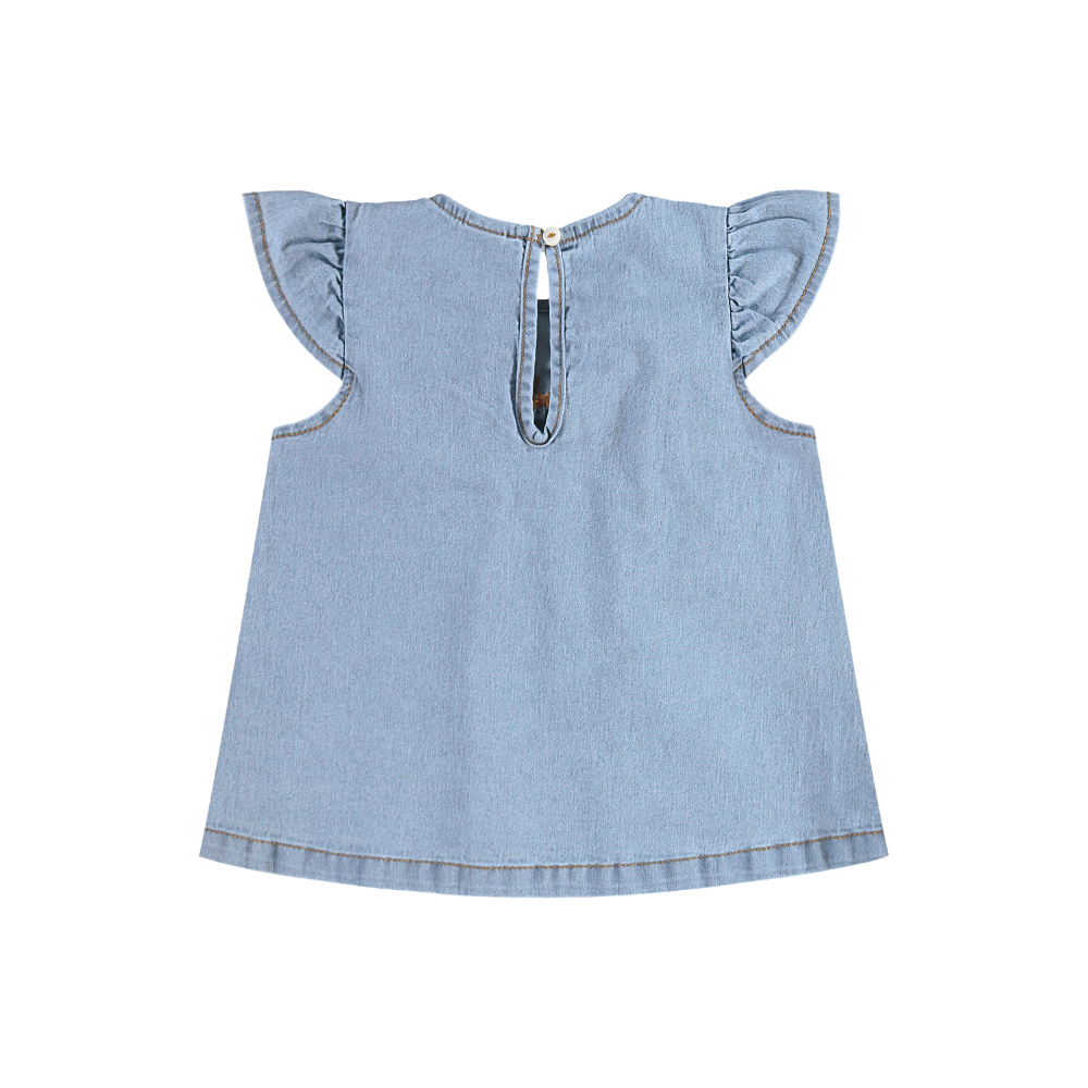 Up Baby | Conjunto de Blusa y Short Jeans para Niña Bebé
