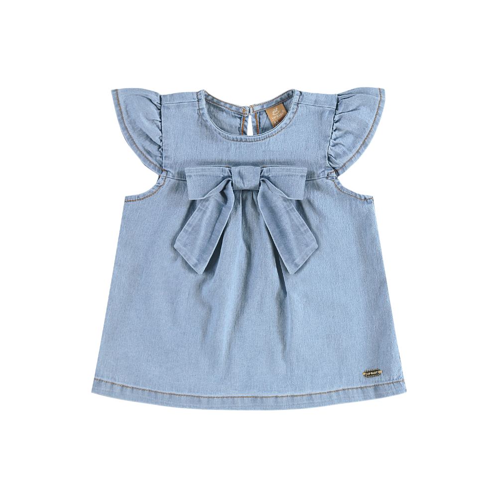 Up Baby | Conjunto de Blusa y Short Jeans para Niña Bebé