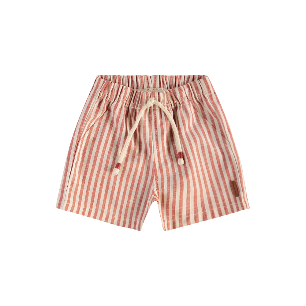 Up Baby | Conjunto de Camiseta de Algodón y Bermuda de Rayas para Niño Bebé