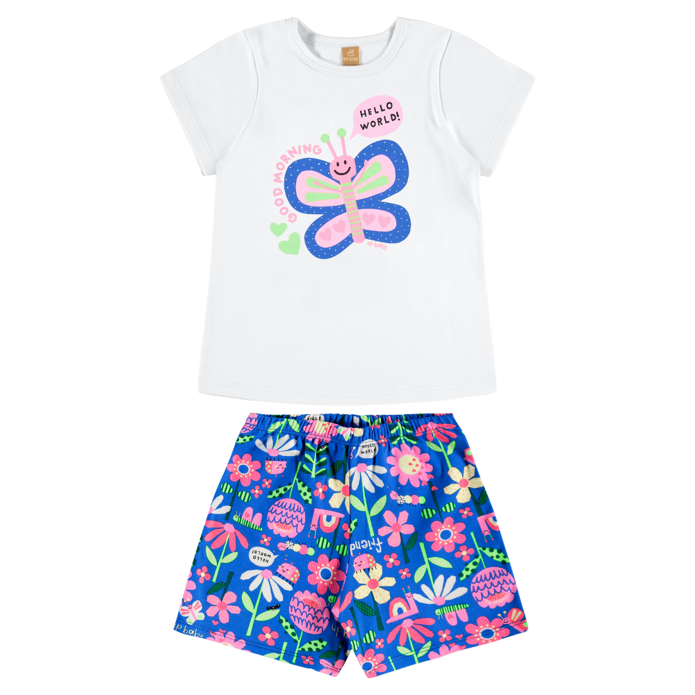 Up Baby | Pijama de Algodón Suave para Niña