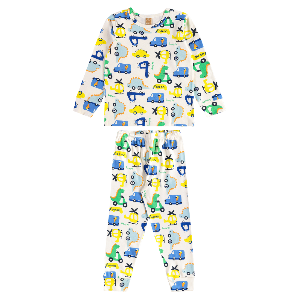 Up Baby | Pijama Larga de Algodón para Niños