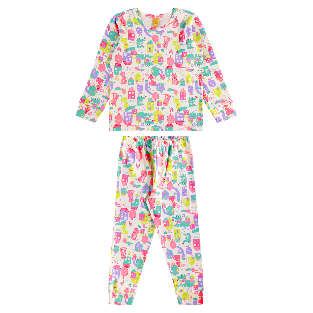 Up Baby | Pijama Larga de Algodón para Niños
