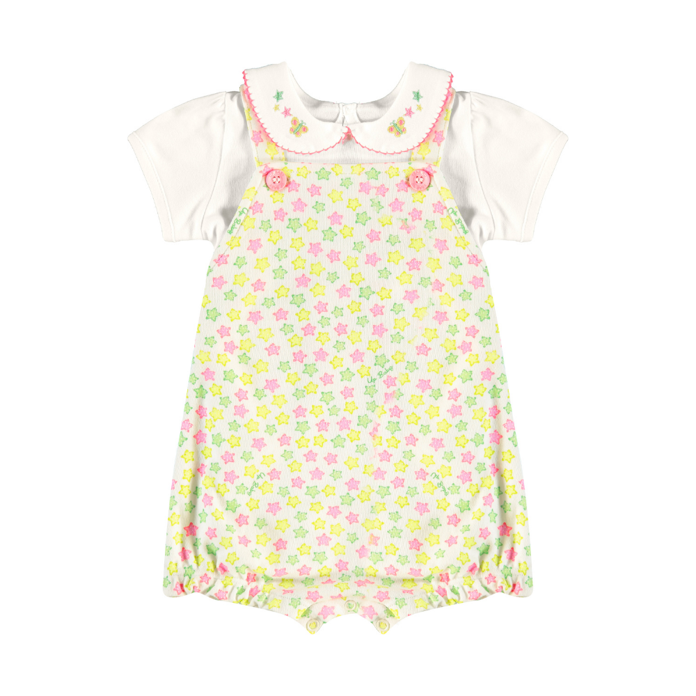 Up Baby | Conjunto de Body y Peto de Algodón para Niña Bebé