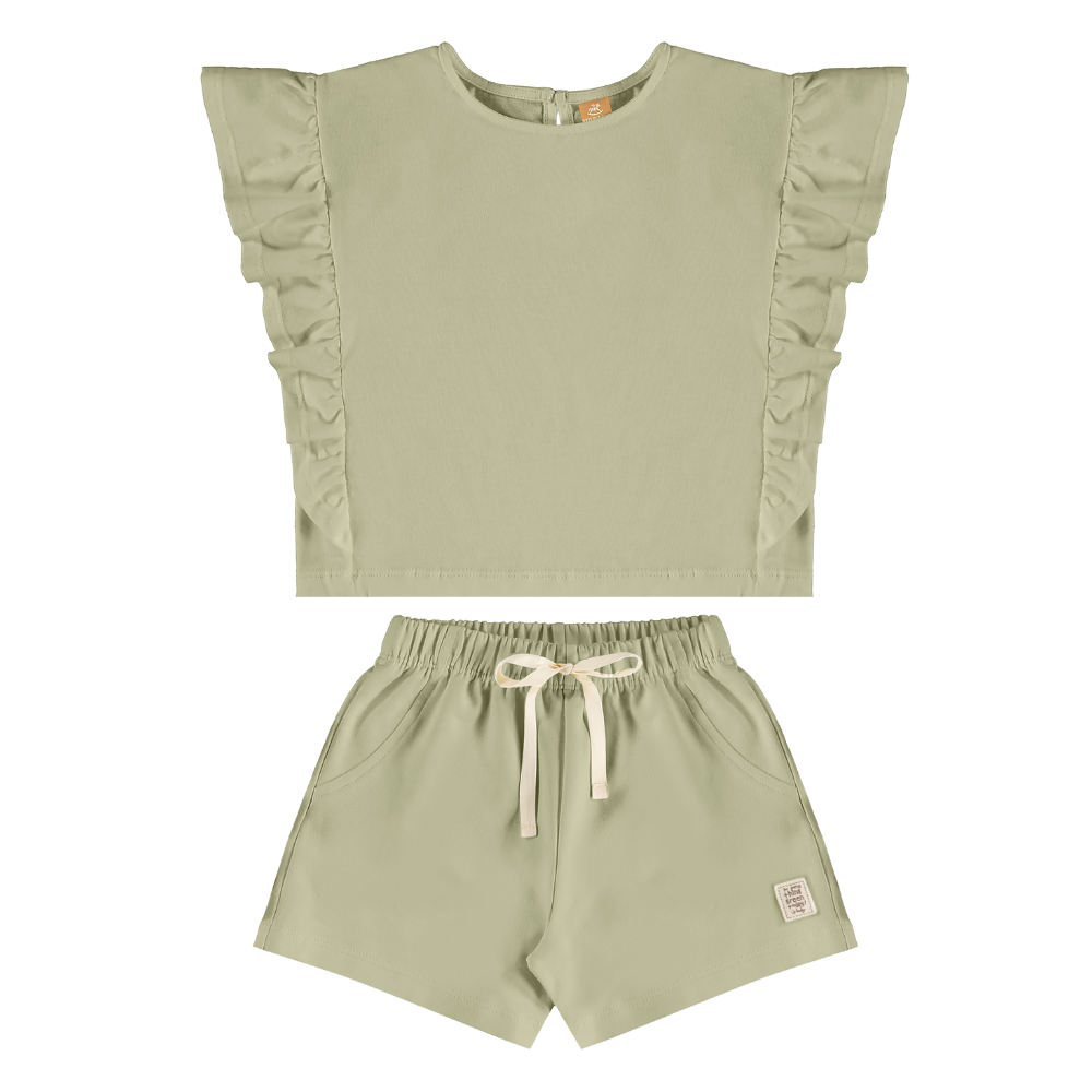 Up Baby | Conjunto de Blusa y Short Bermuda para Niña