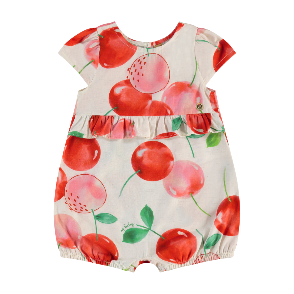 Up Baby | Enterizo con Estampado de Cereza para Niña Bebé