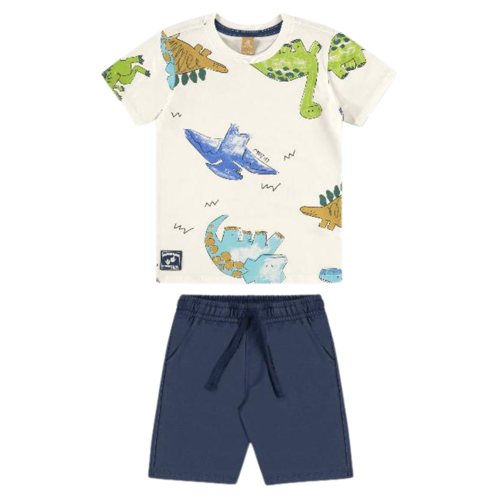 Up Baby | Conjunto Camiseta de Punto y Bermuda en Tela sin Felpa Niño