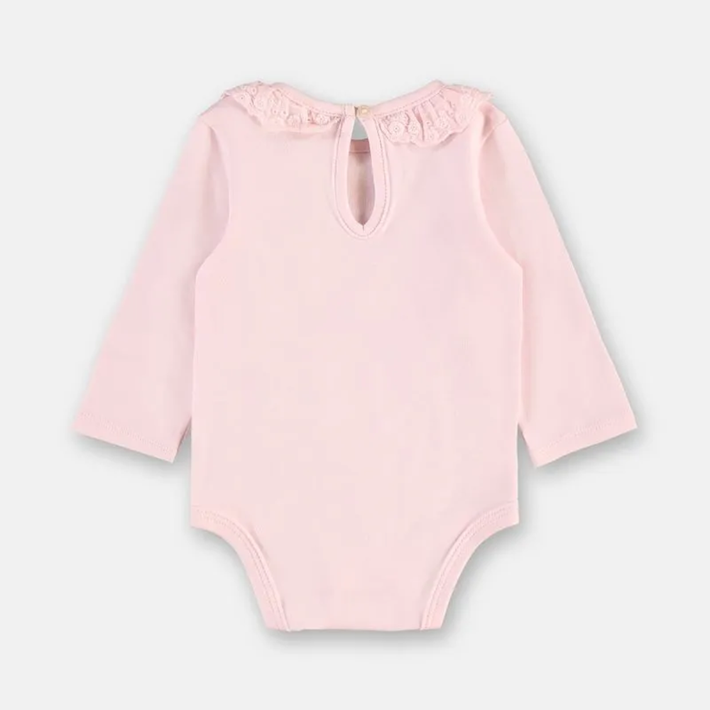 Up Baby | Body con Cuello de Encaje para Niña Bebé