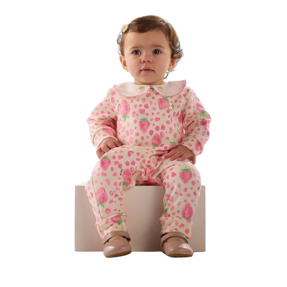 Up Baby | Body con Estampado de Fresa para Niña Bebé