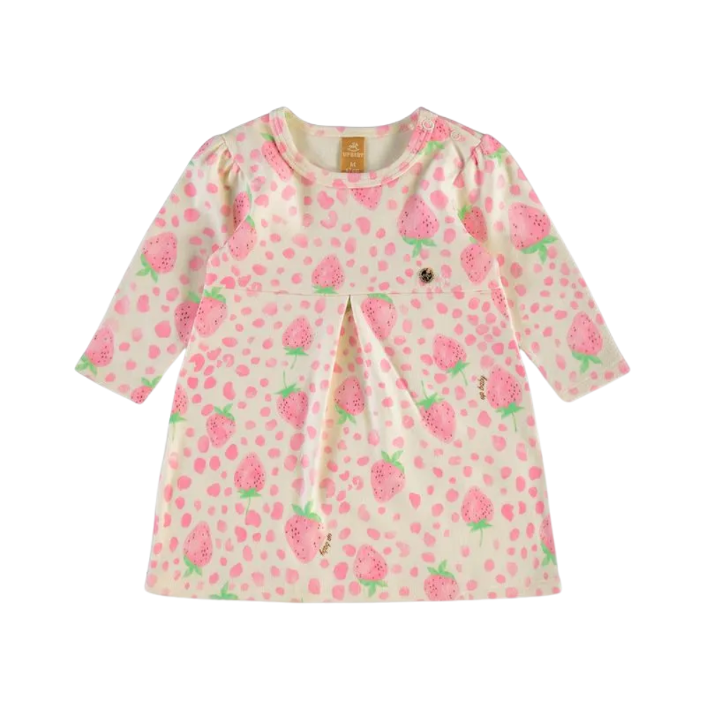 Up Baby | Vestido Estampado de Fresa para Niña Bebé