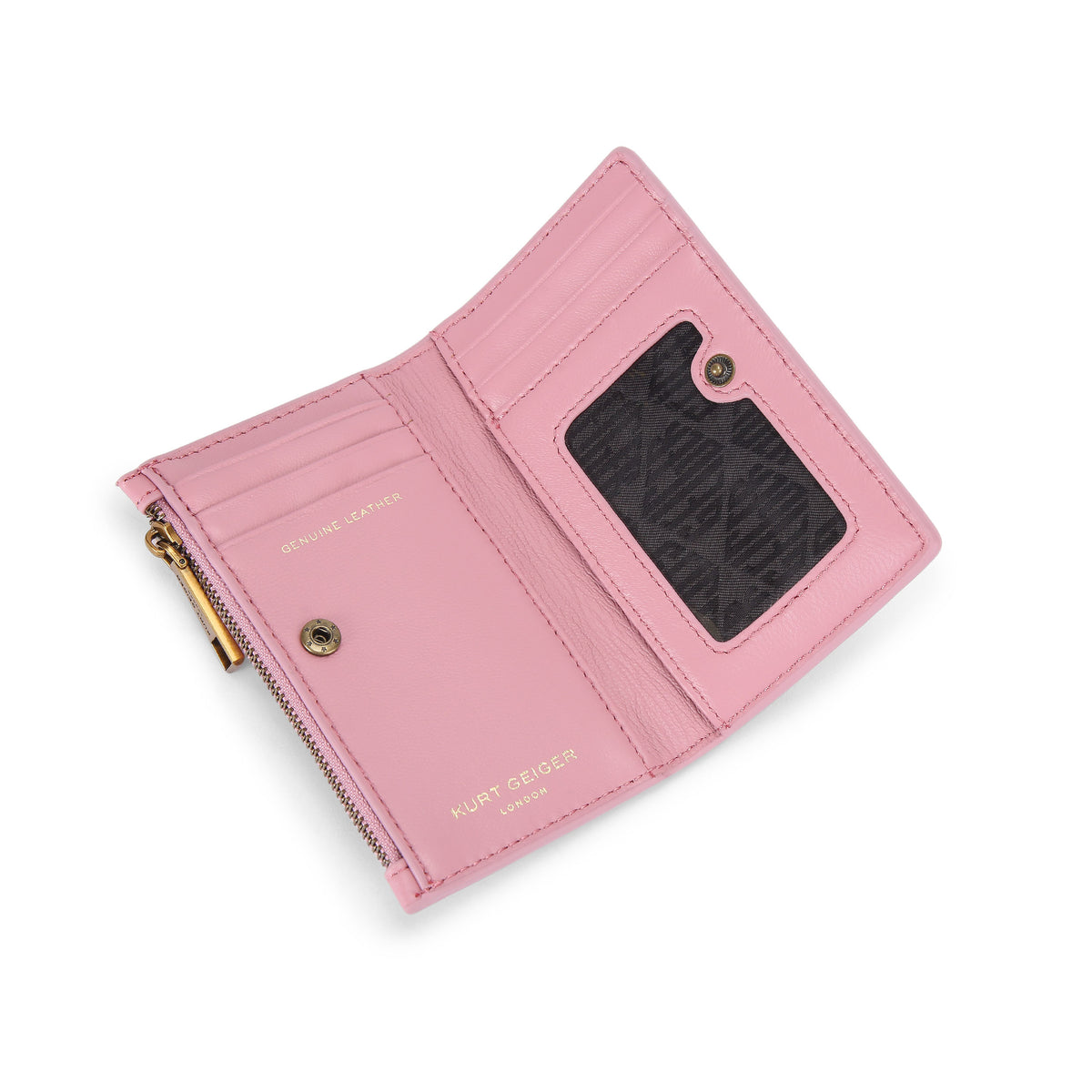 Kurt Geiger | Cartera Kensington Bifold de Piel Rosa
