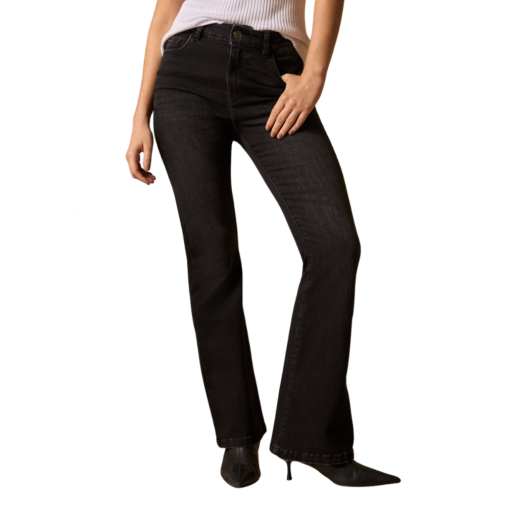 Esprit | Jean de Silueta Flared con Tiro Alto