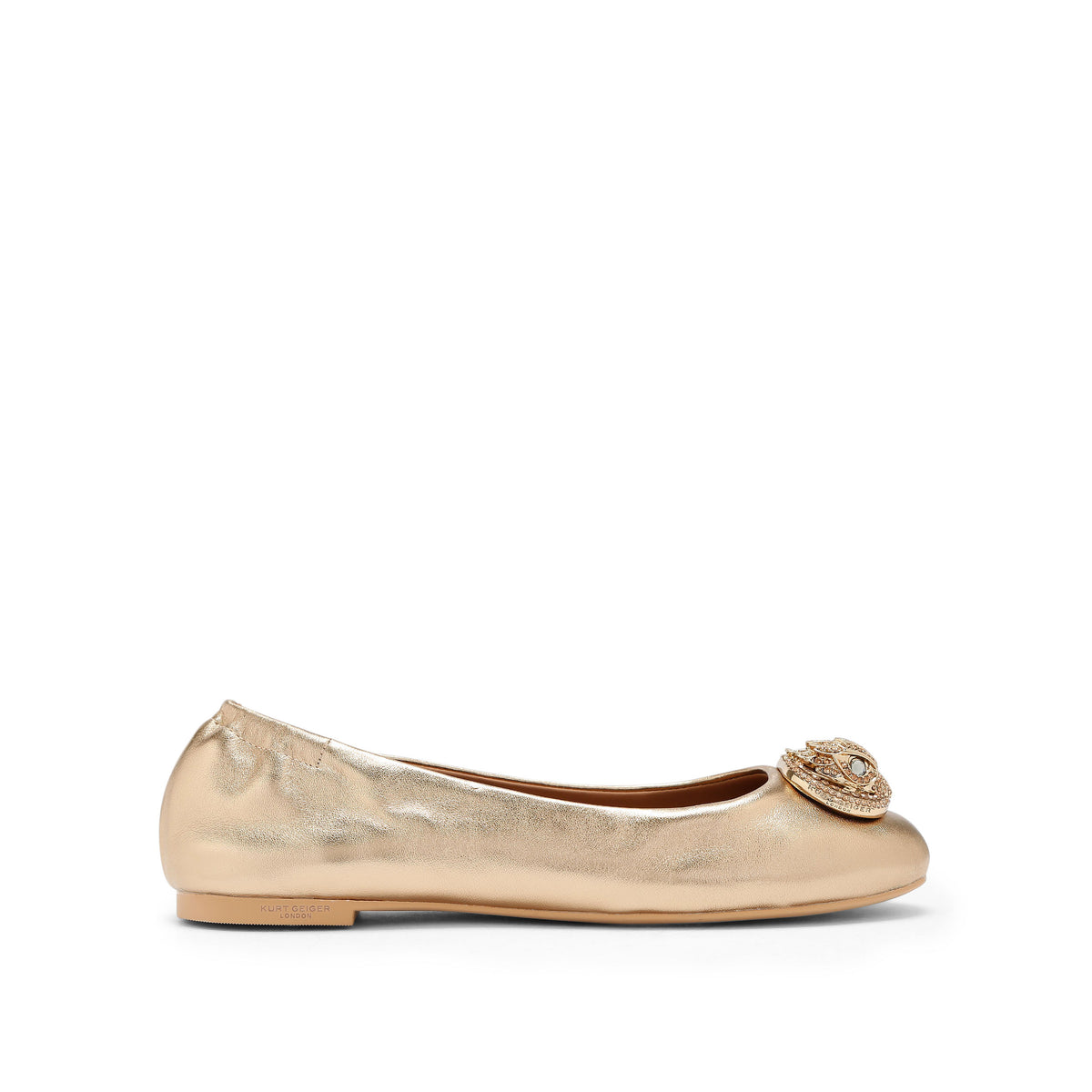 Kurt Geiger | Bailarinas Chelsea de Piel Dorada