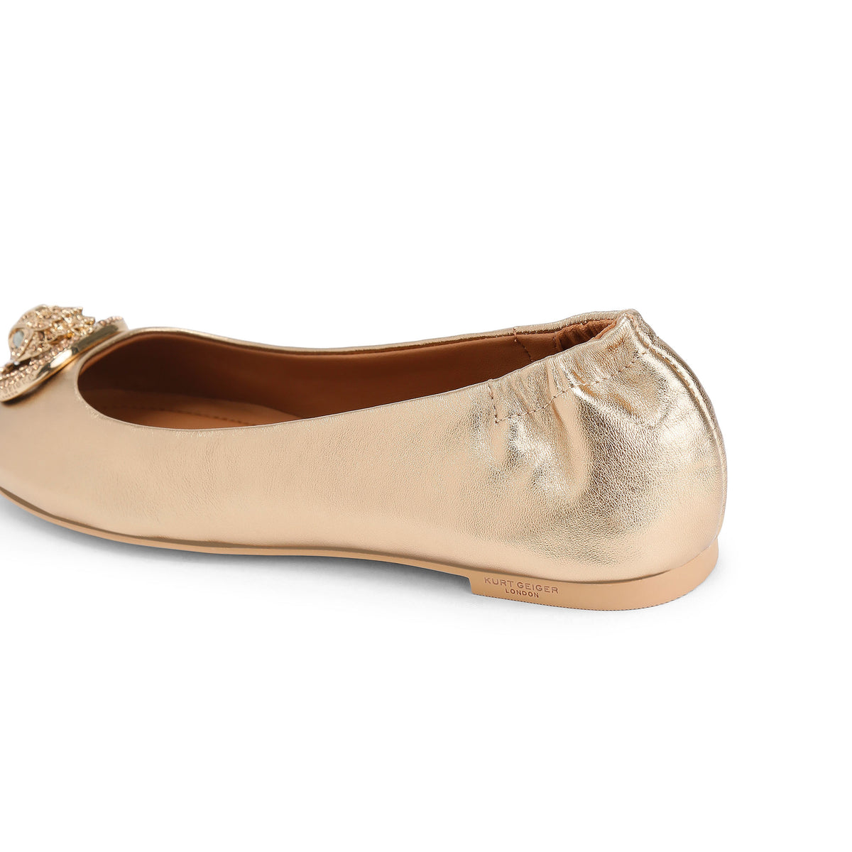 Kurt Geiger | Bailarinas Chelsea de Piel Dorada