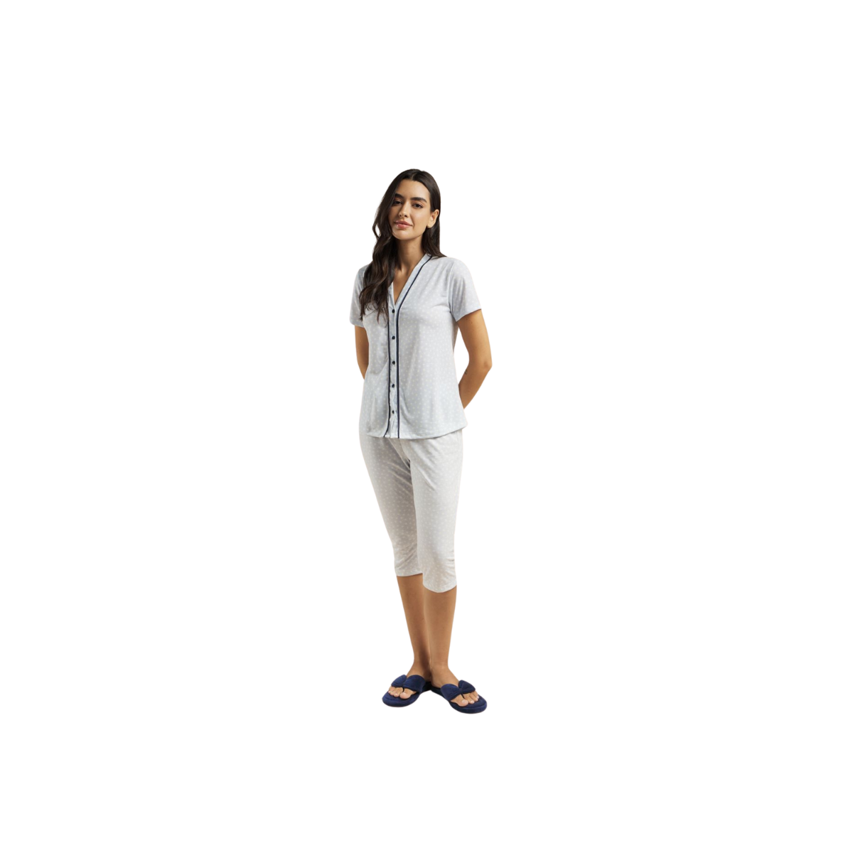 Anna Kock | Pijama Camisaria Calça Capri