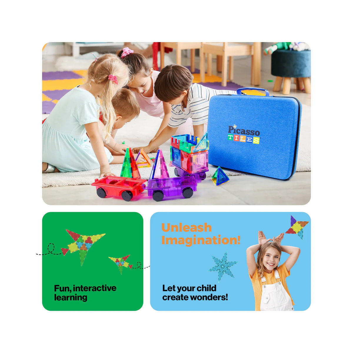 Picasso Tiles | Azulejos Magnéticos Resistente al Agua