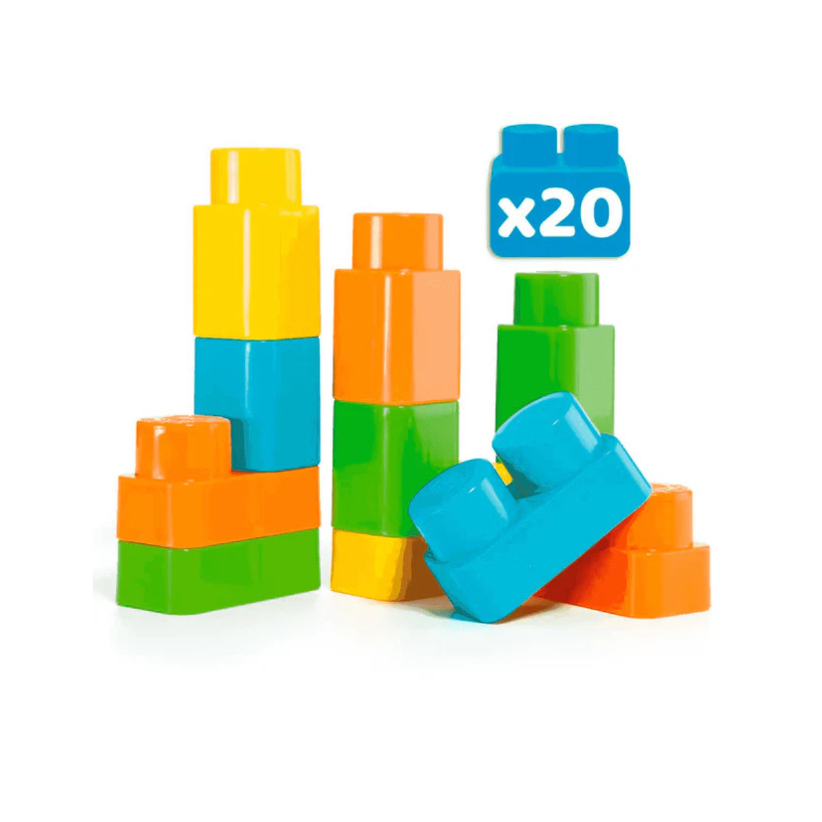Molto | Carrito Con 20 Bloques Azul