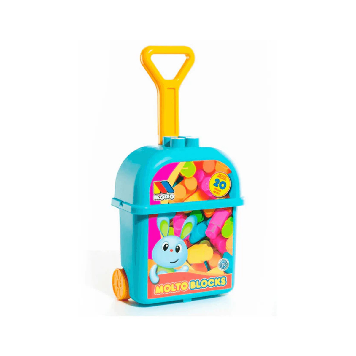 Molto | Carrito Con 20 Bloques Azul