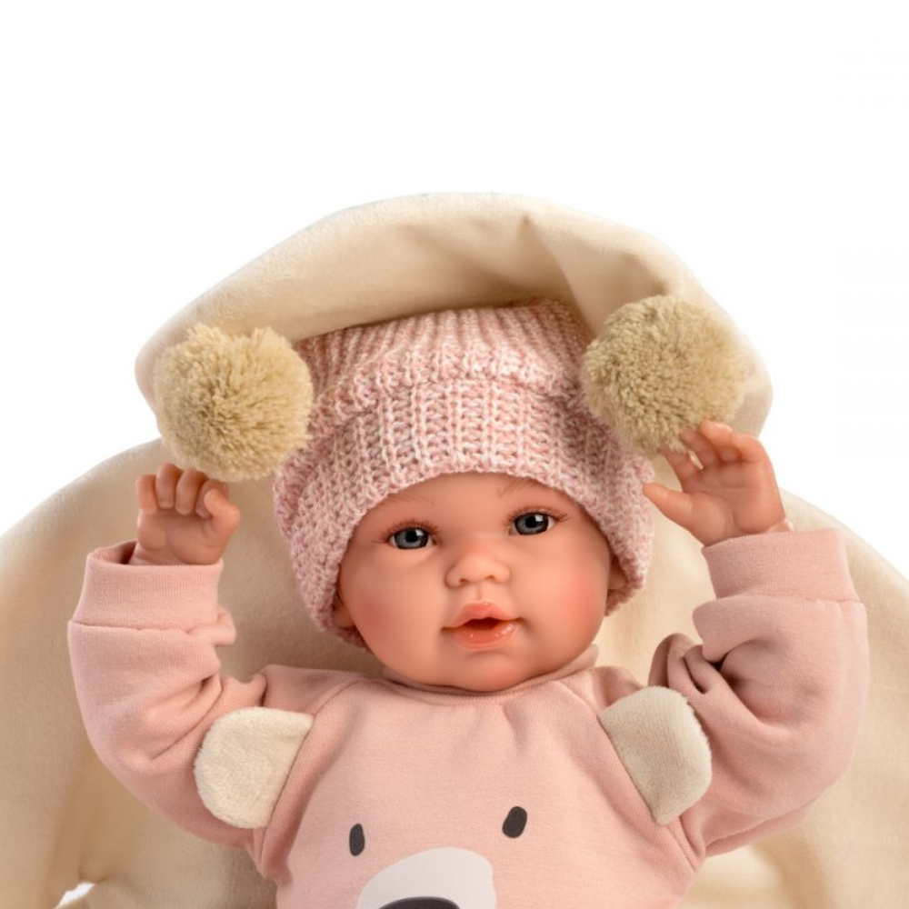 Llorens | Recién Nacida Osito de Peluche Rosa