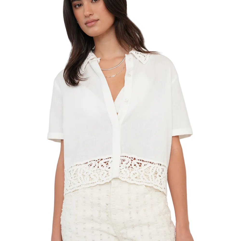 Naf Naf | Camisa Con Tejido En Ruedo