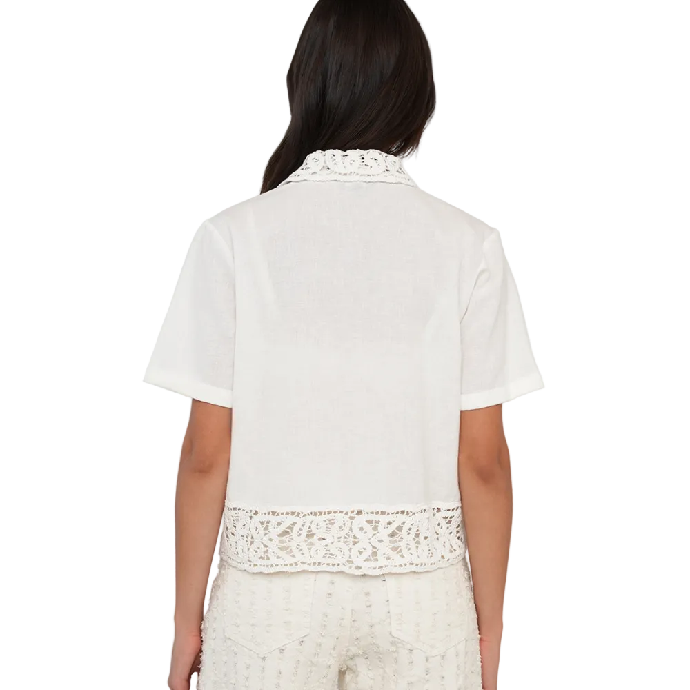 Naf Naf | Camisa Con Tejido En Ruedo