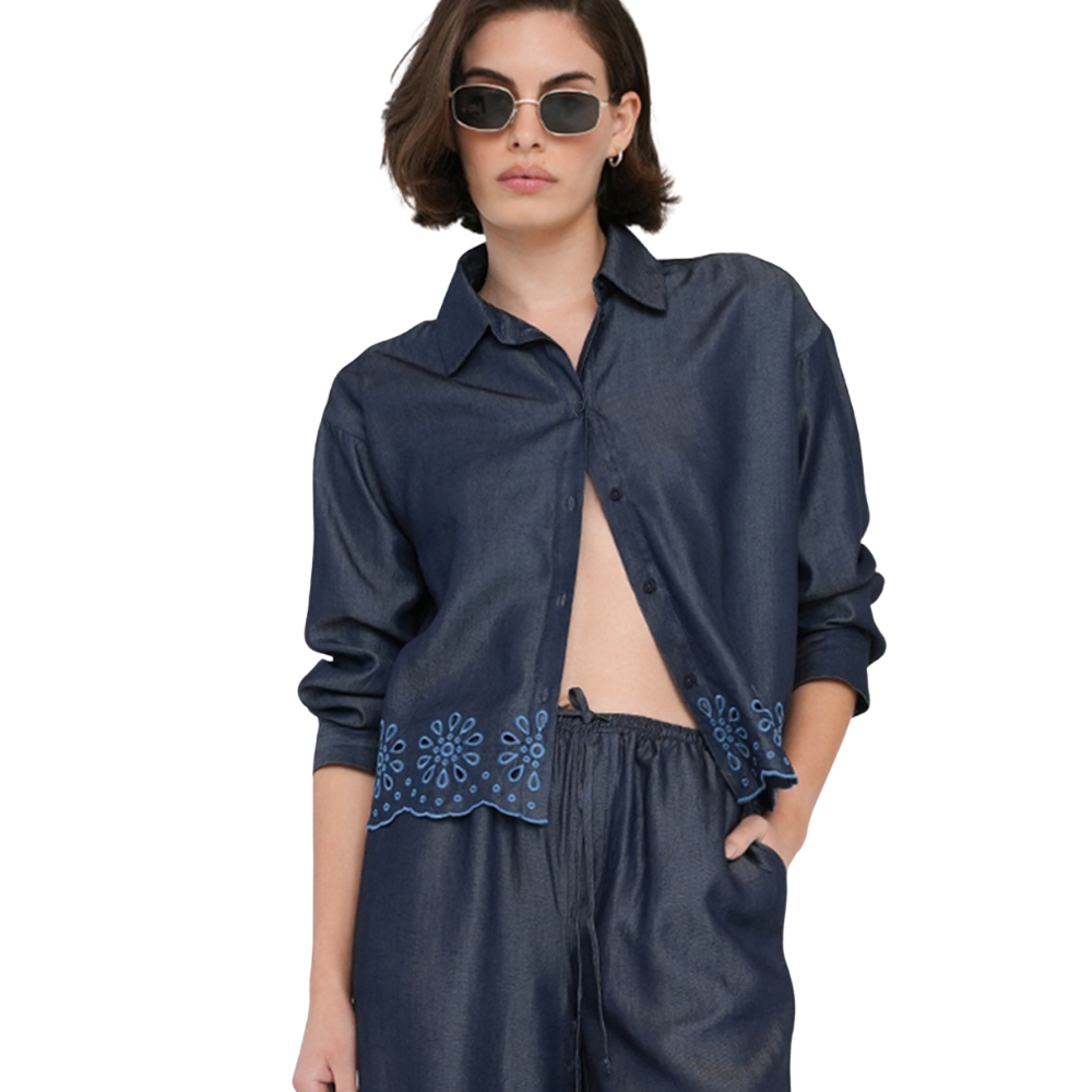 Naf Naf | Camisa Con Bordado Floral