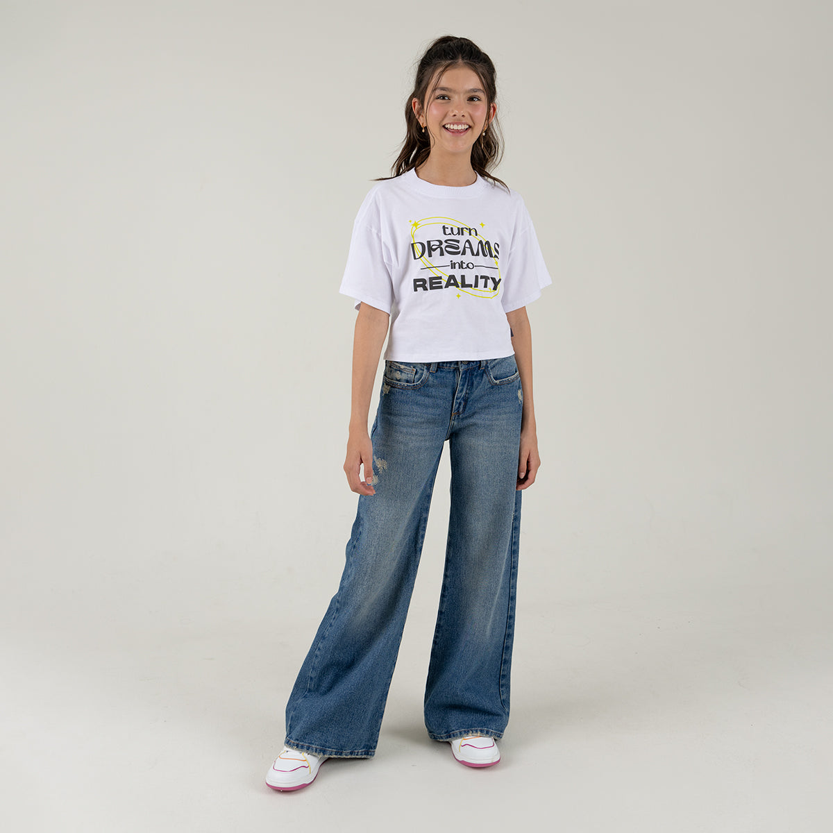 Offcorss | Denim wide leg para niña