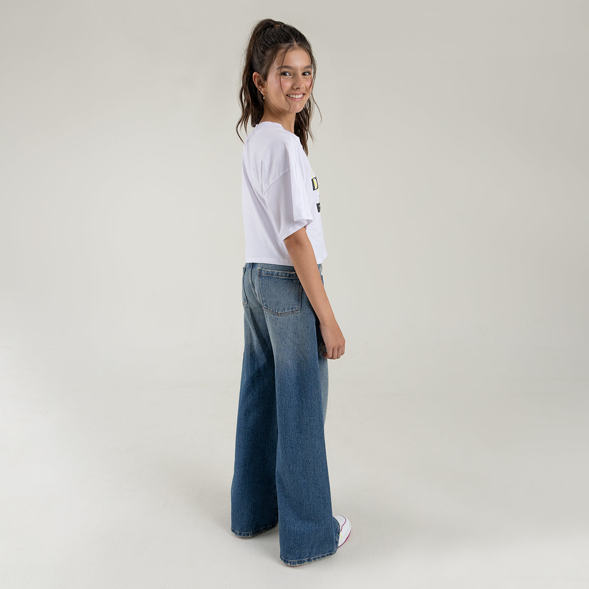 Offcorss | Denim wide leg para niña