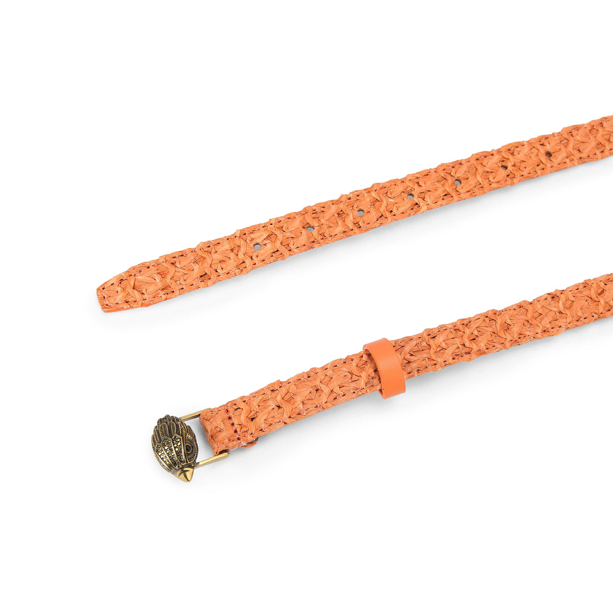 Kurt Geiger | Cinturón Eagle de Rafia Naranja