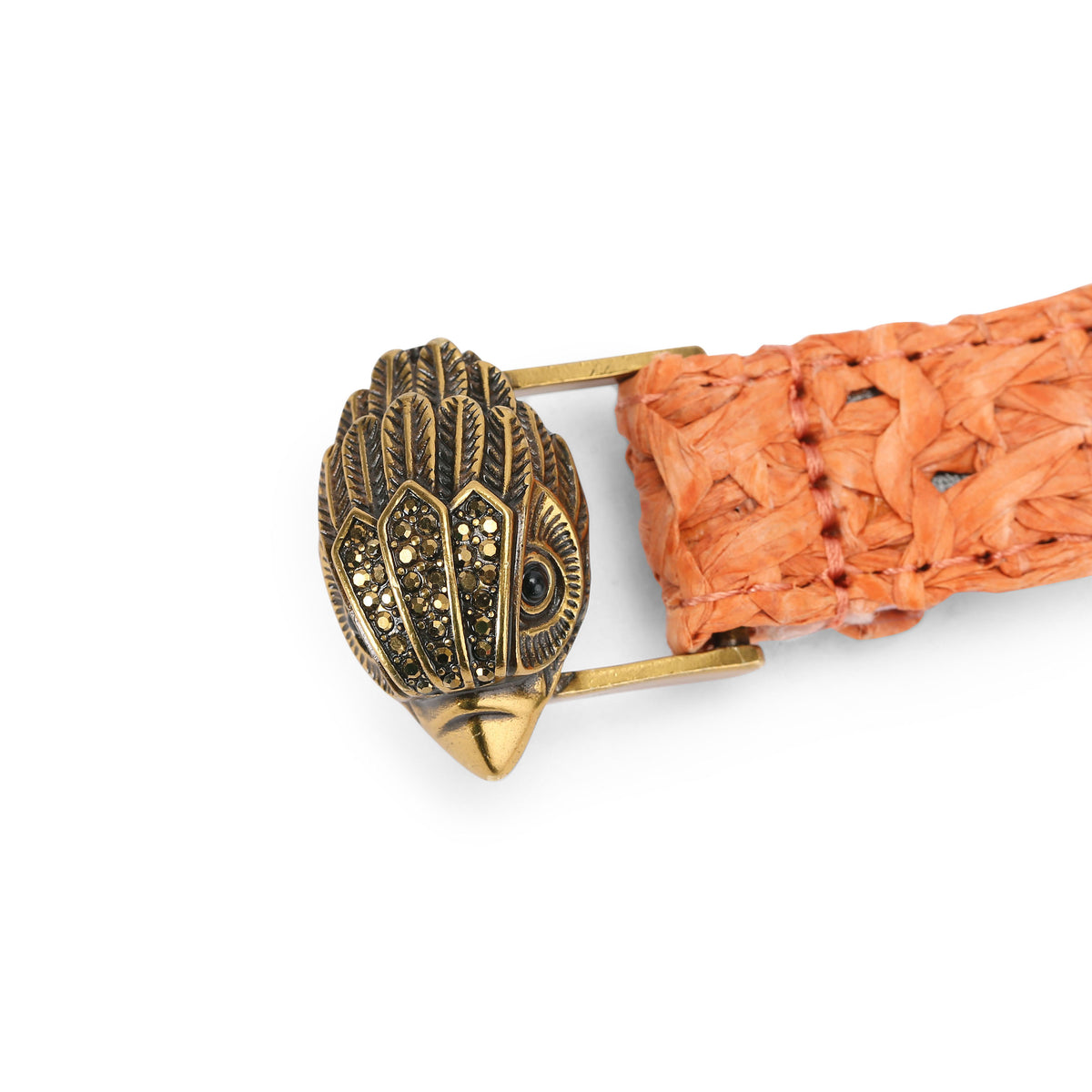 Kurt Geiger | Cinturón Eagle de Rafia Naranja